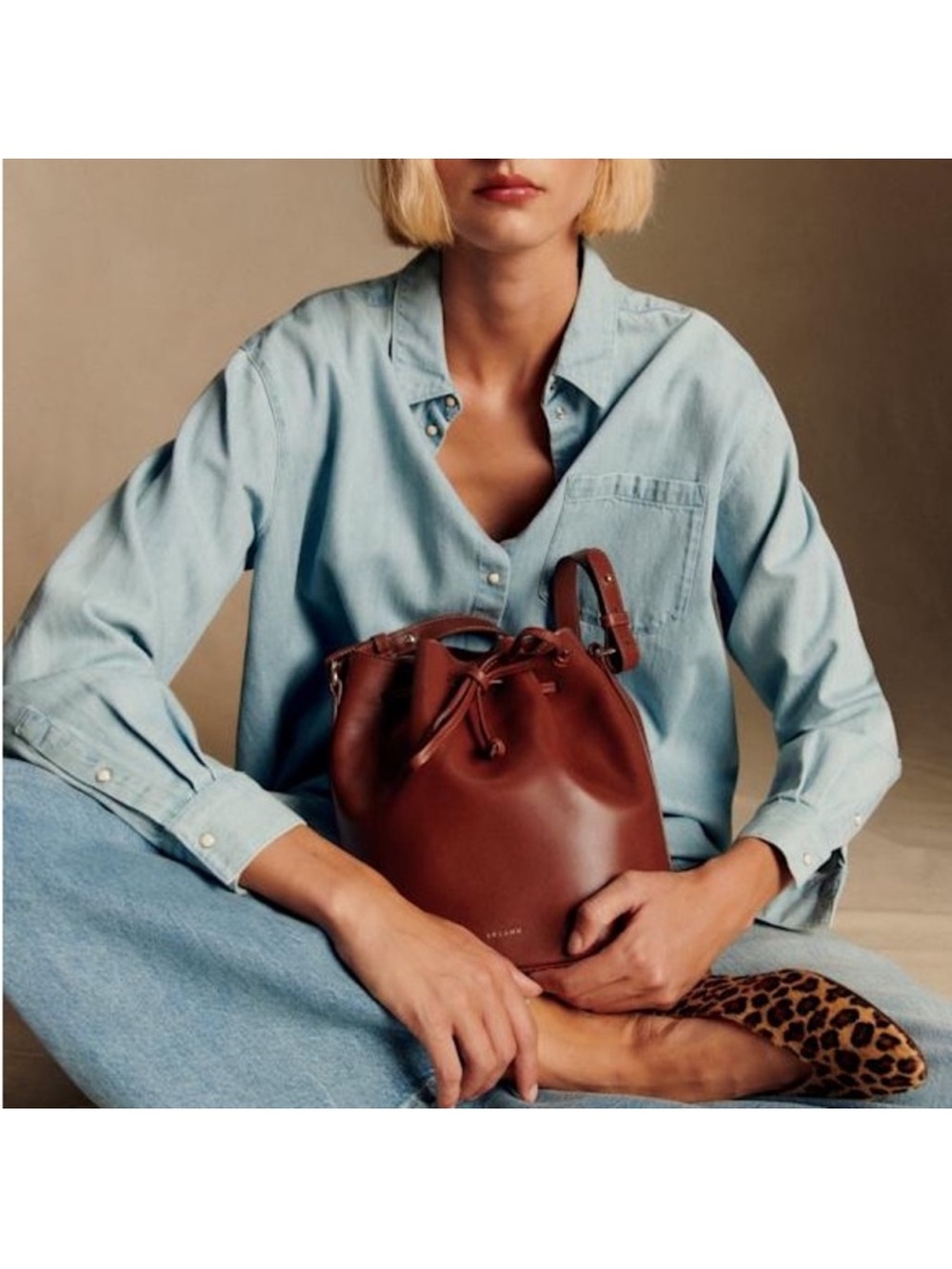 Nwt Sezane Farrow in Natural leather - Picture 7 of 9